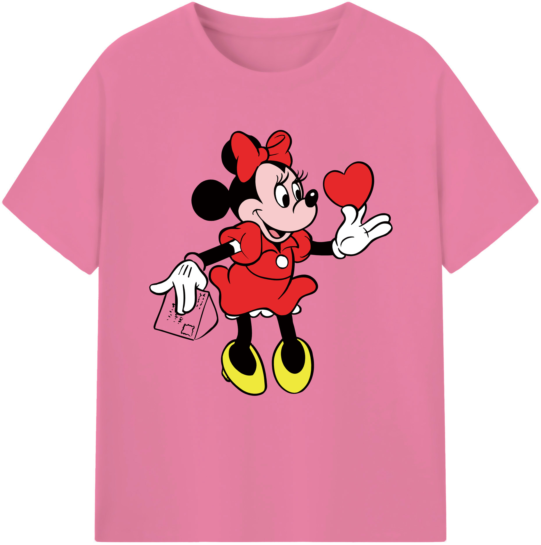 （画像用） ミッキーマウス Mickey Mouse 綿100％半袖Tシャツ（フロントプリント）